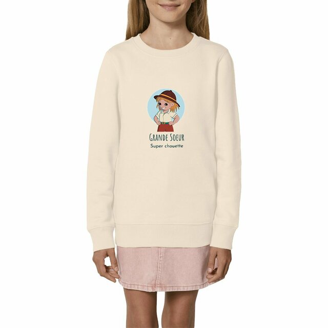 Sweat-shirt épais - "Grande Soeur Super chouette"