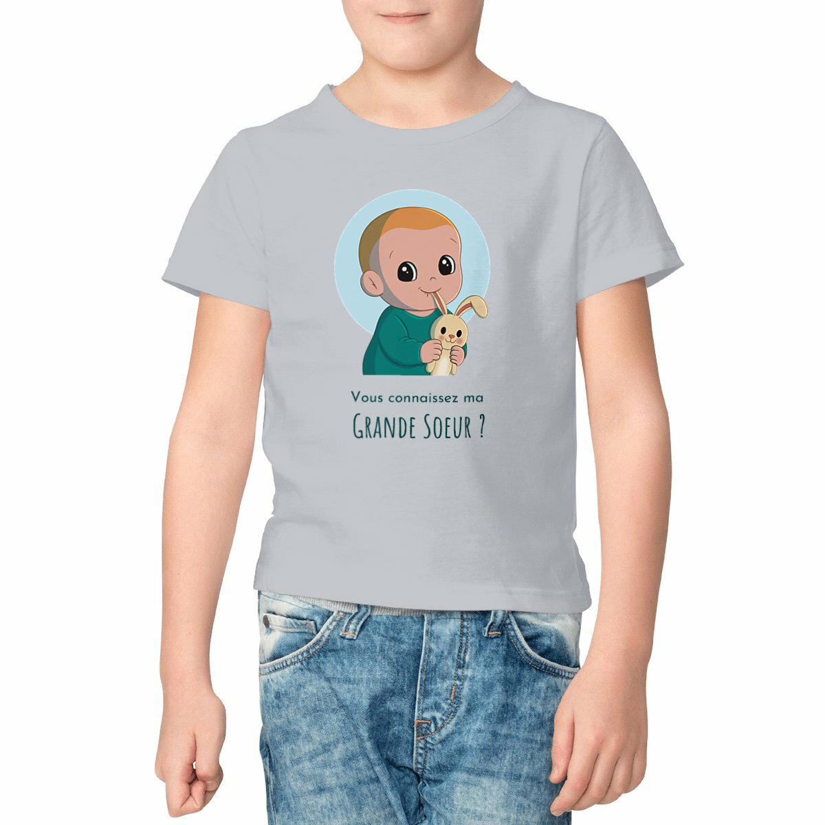 Image front T-shirt Léger - "Vous connaissez ma Grande Soeur ?"