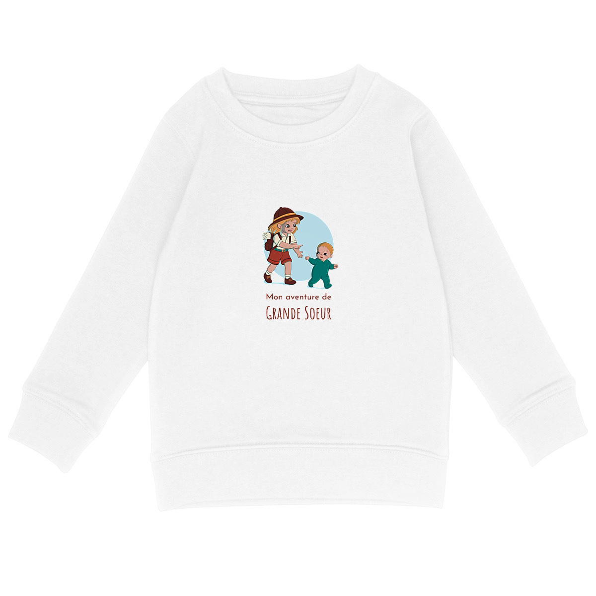 Image back Sweat-shirt léger - "Mon aventure de Grande Soeur"