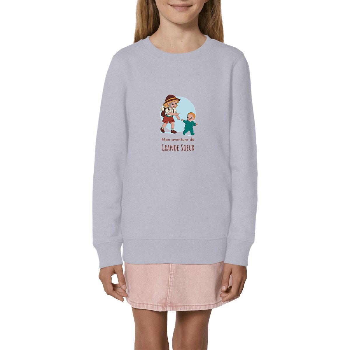 Image front Sweat-shirt léger - "Mon aventure de Grande Soeur"