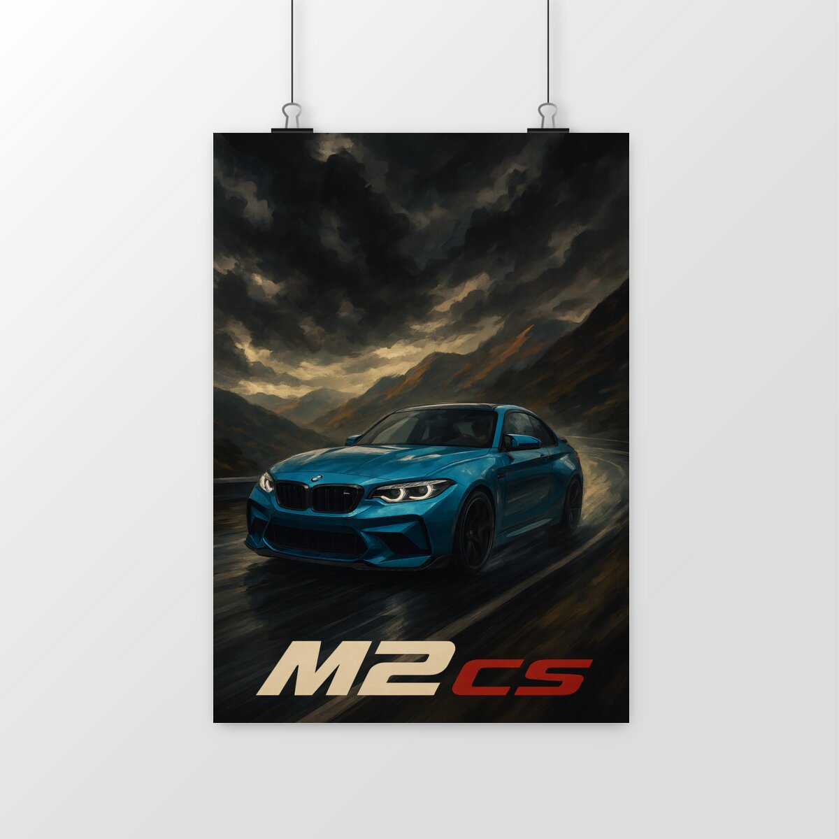 Image front 🔵 Poster BMW M2 CS – Modernité, puissance et caractère