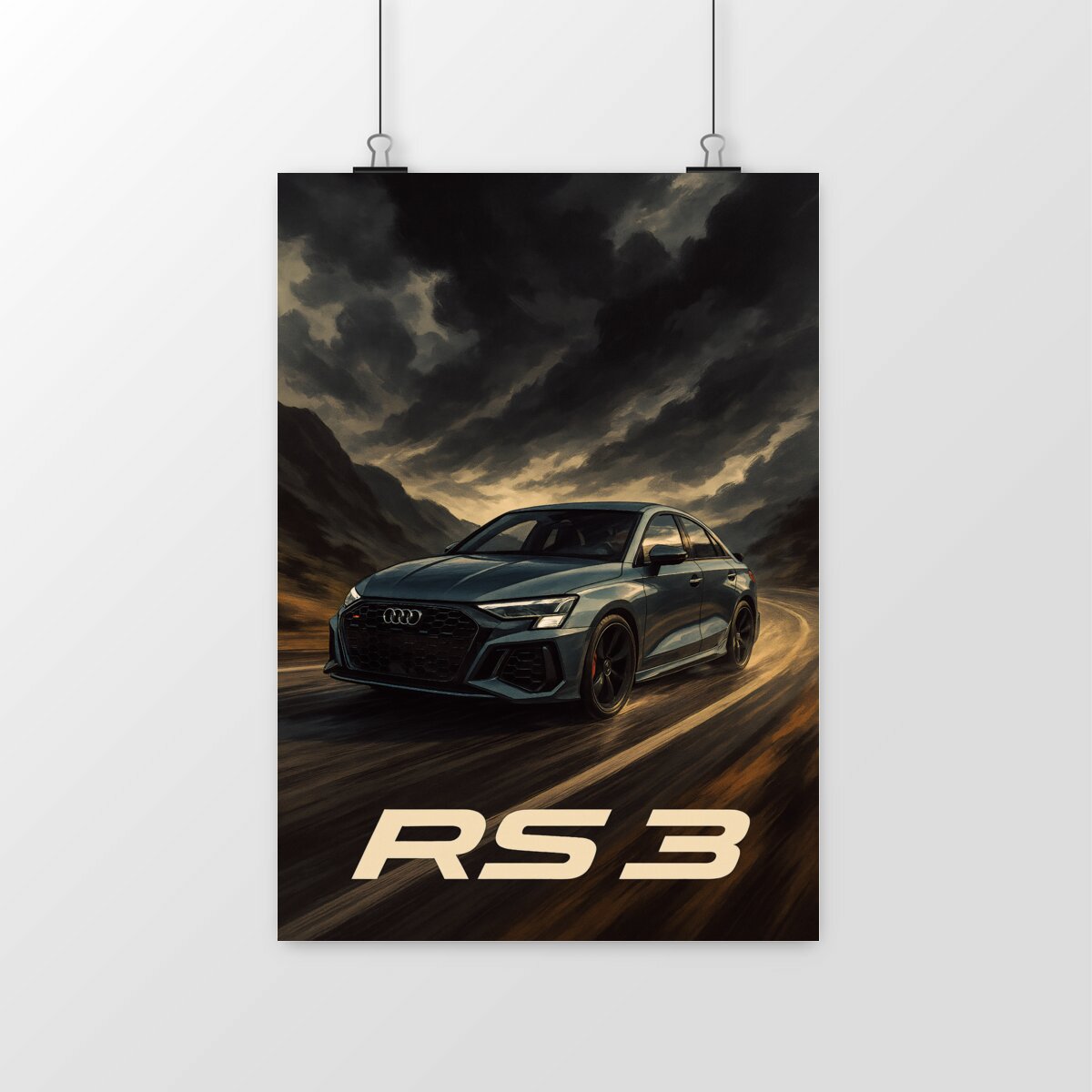 Image front 🏁 Poster Audi RS3 – Puissance et précision