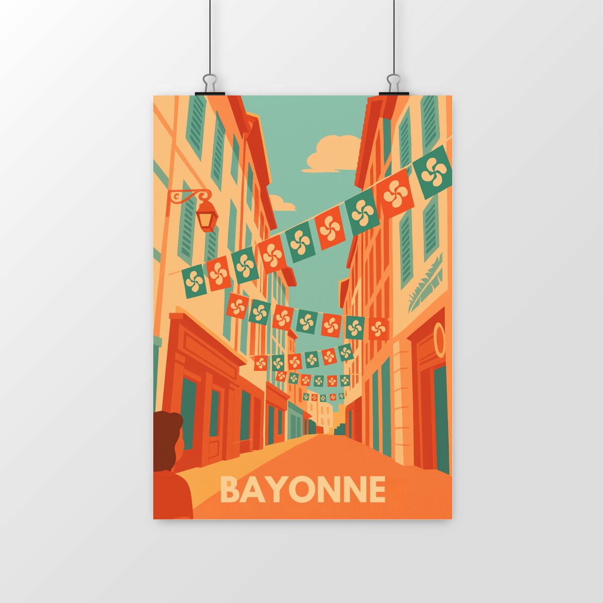 Image front 🟥 Poster Bayonne – Rues basques en fête