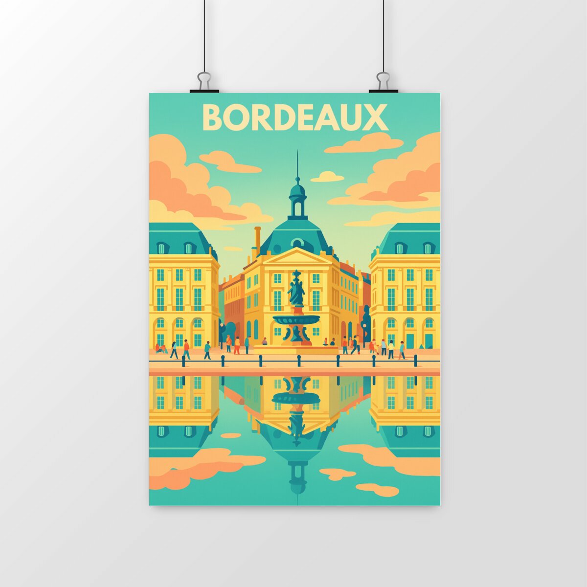 Image front 🟡 Poster Bordeaux – Reflets classiques