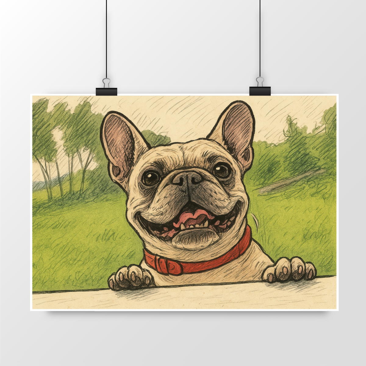 Image front Affiche personnalisée PAYSAGE – Portrait de votre animal