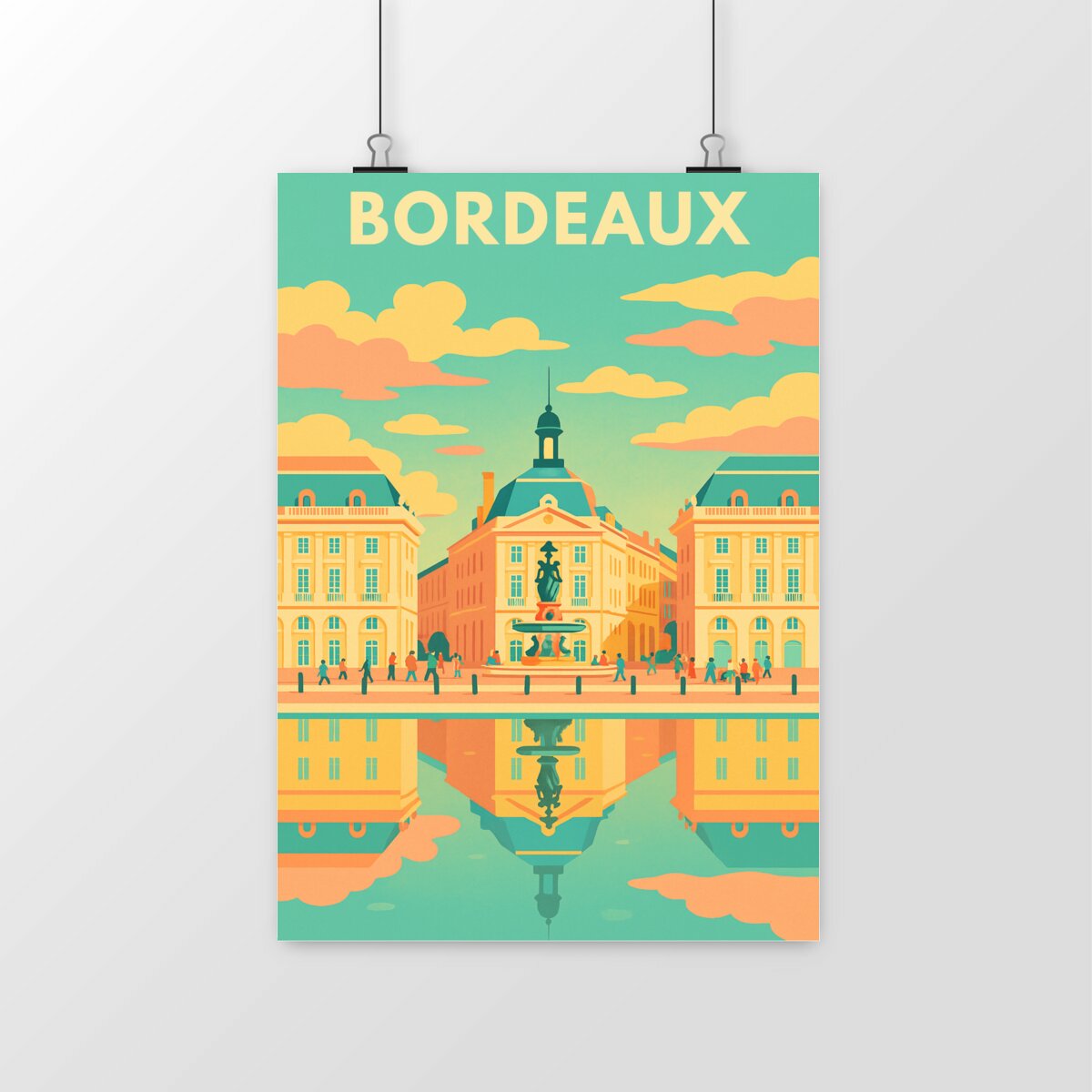 Image front 🟠 Poster Bordeaux – Place de la Bourse 