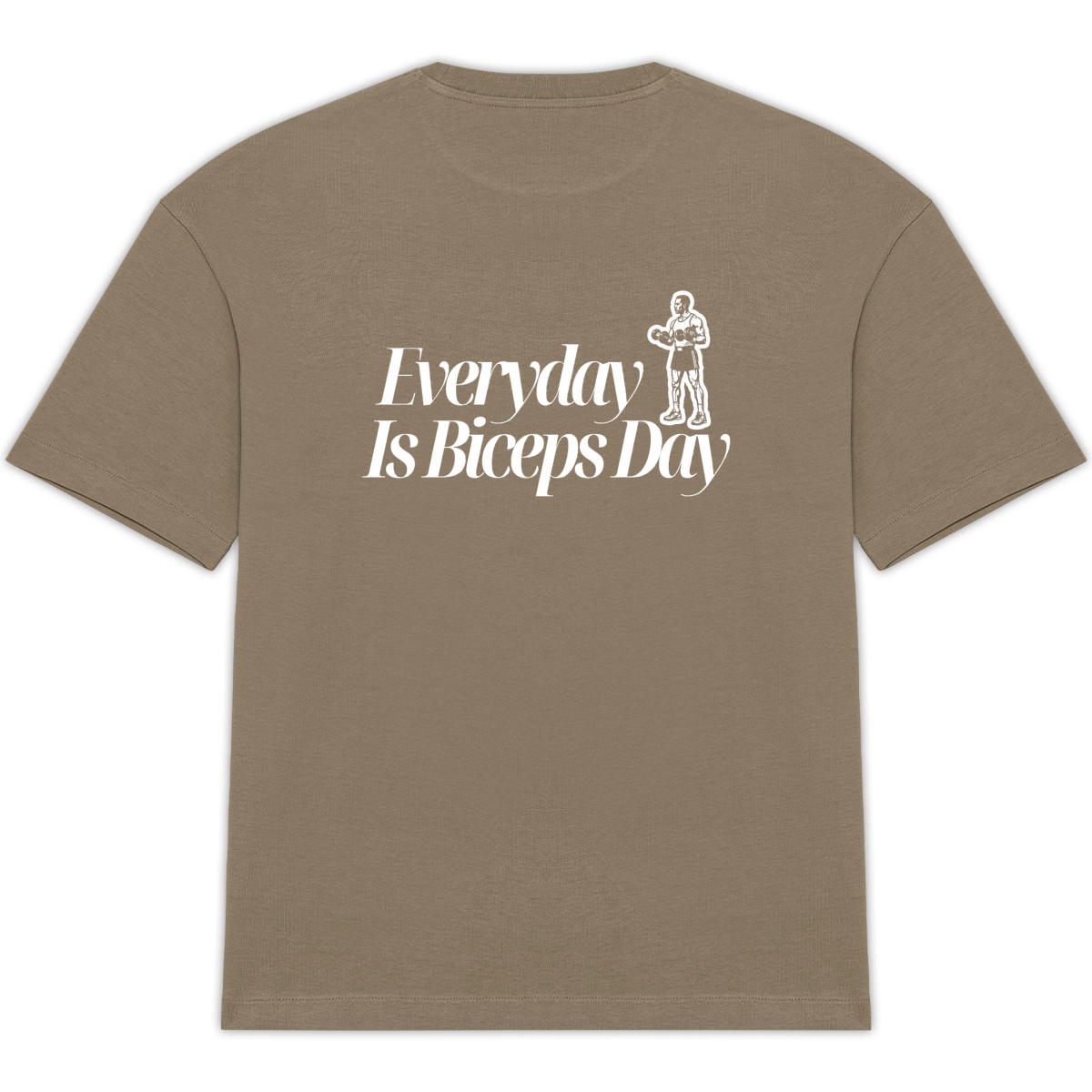 Everyday Is Biceps Day Simple Oversized Tee - Image