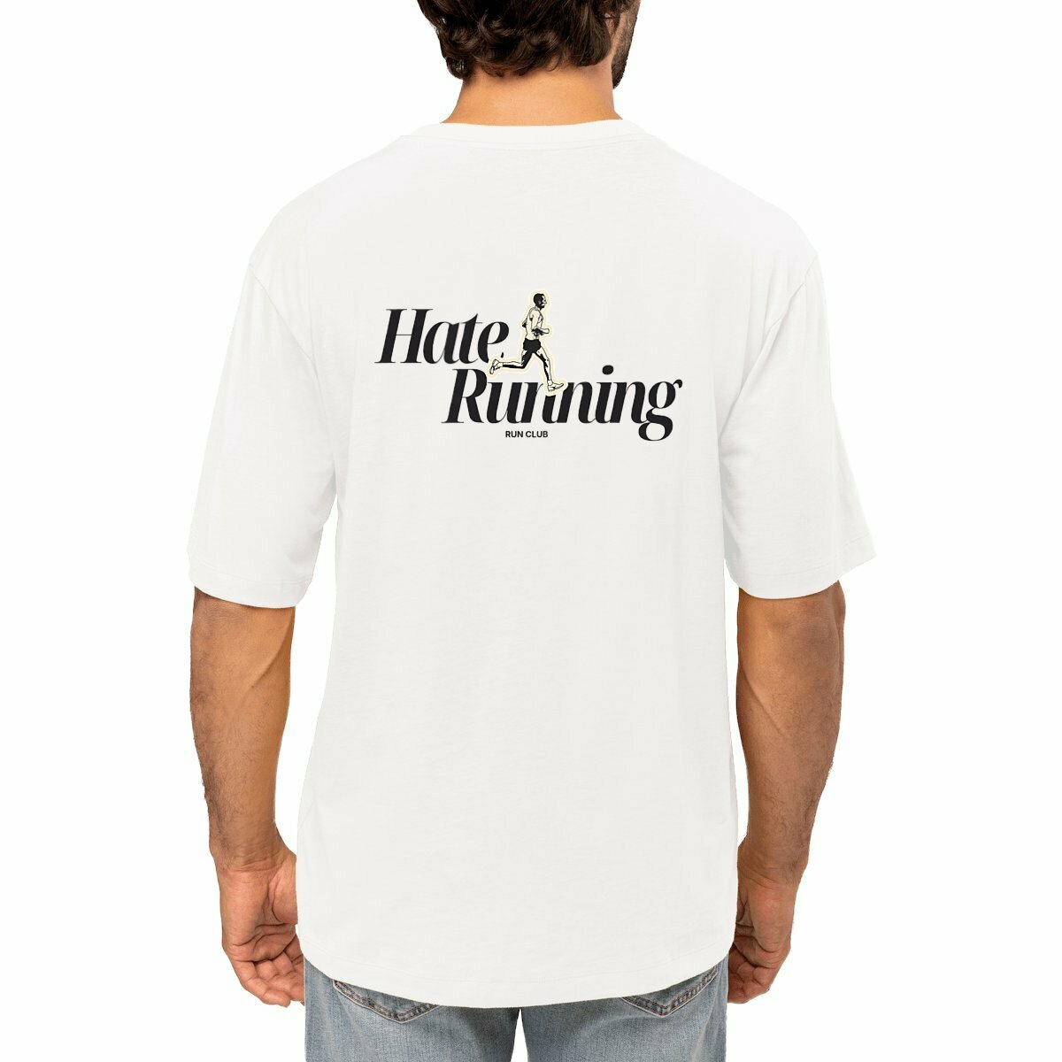 Hate Running Oversized Tee - White