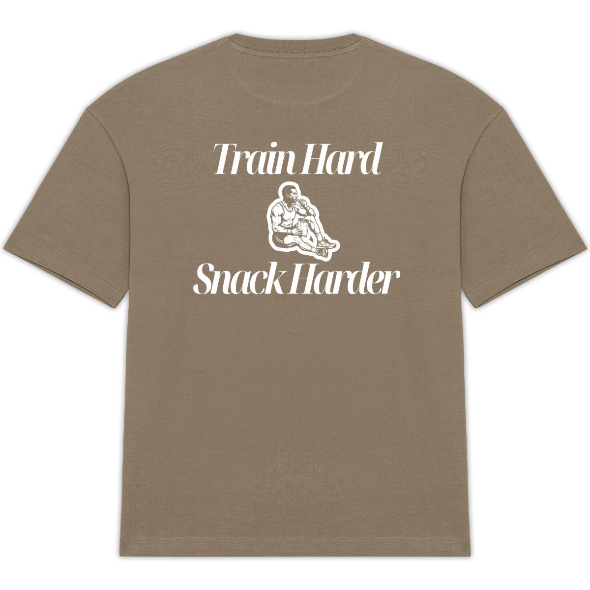 Train Hard Snack Harder Simple Oversized Tee - Image