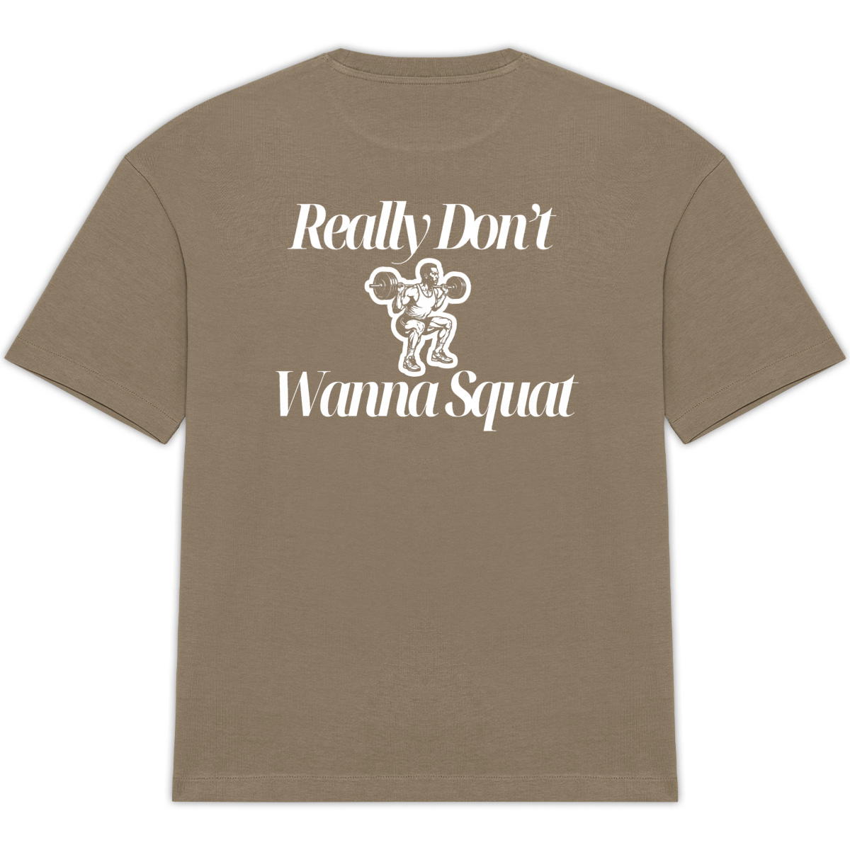 Really Don’t Wanna Squat Simple Oversized Tee - Image