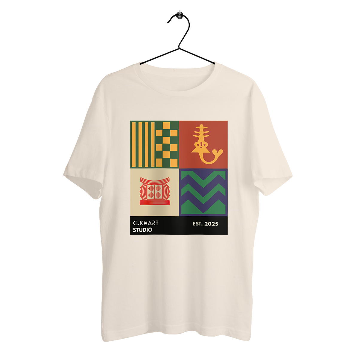 Image front T-shirt, kente 01