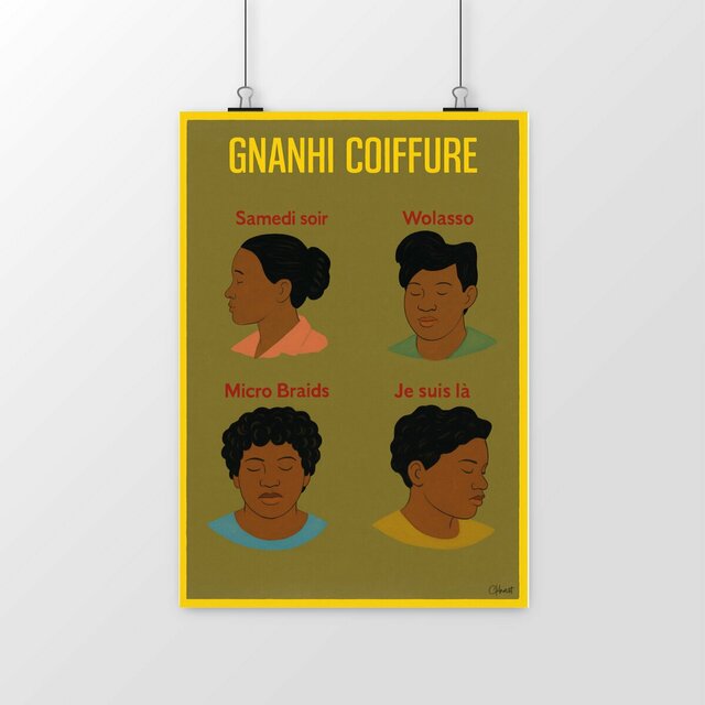 Image front Affiche Murale-Gnanhi coiffure