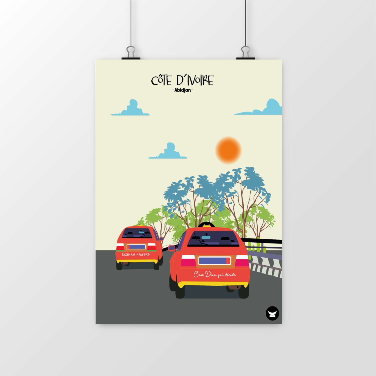 Image front Affiche Murale – Côte d’Ivoire – Taxi Orange