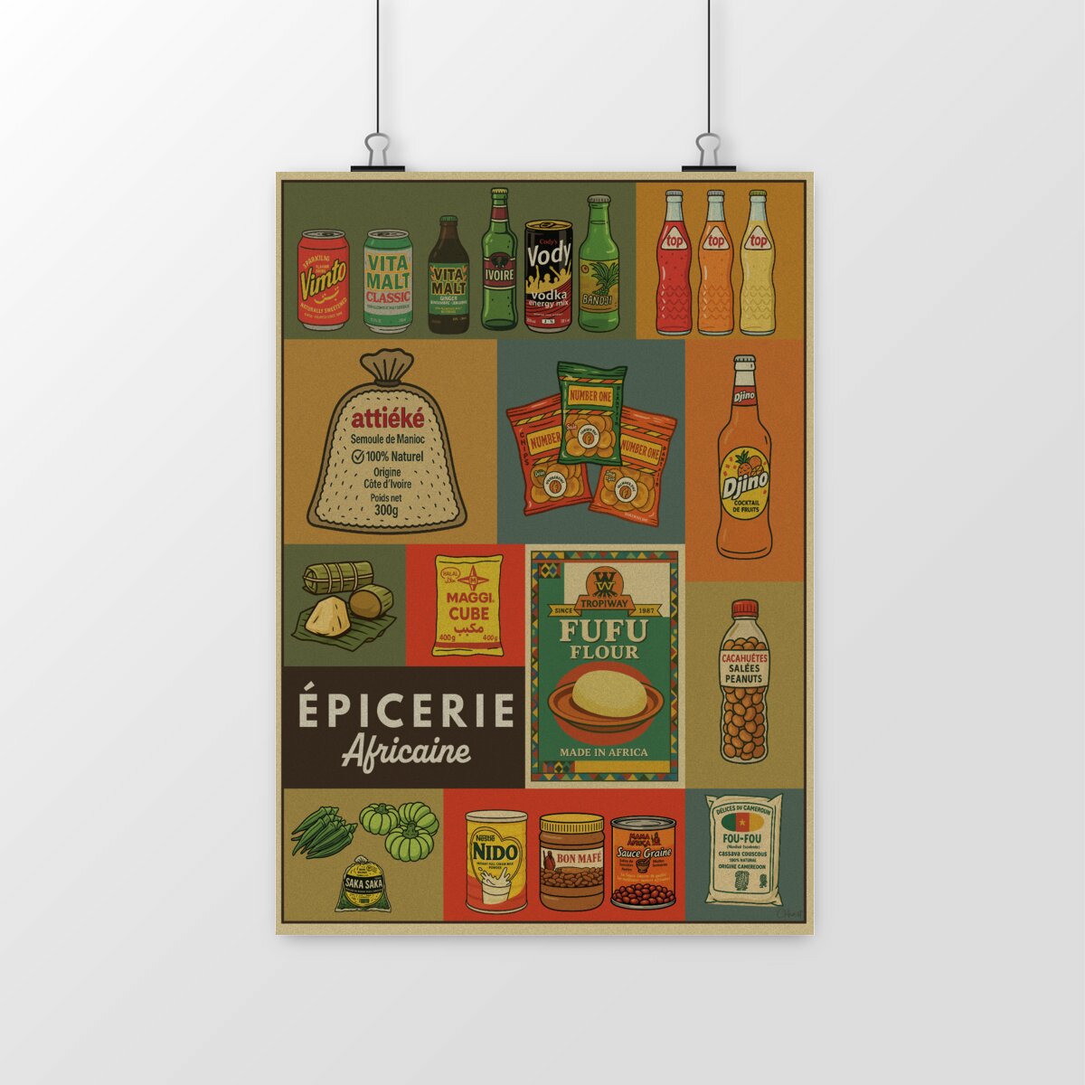 Image front Affiche Murale-Épicerie Africaine