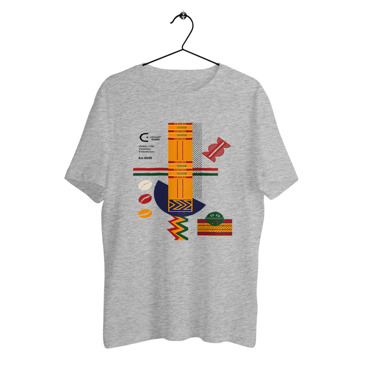 Image front T-shirt, kente 08