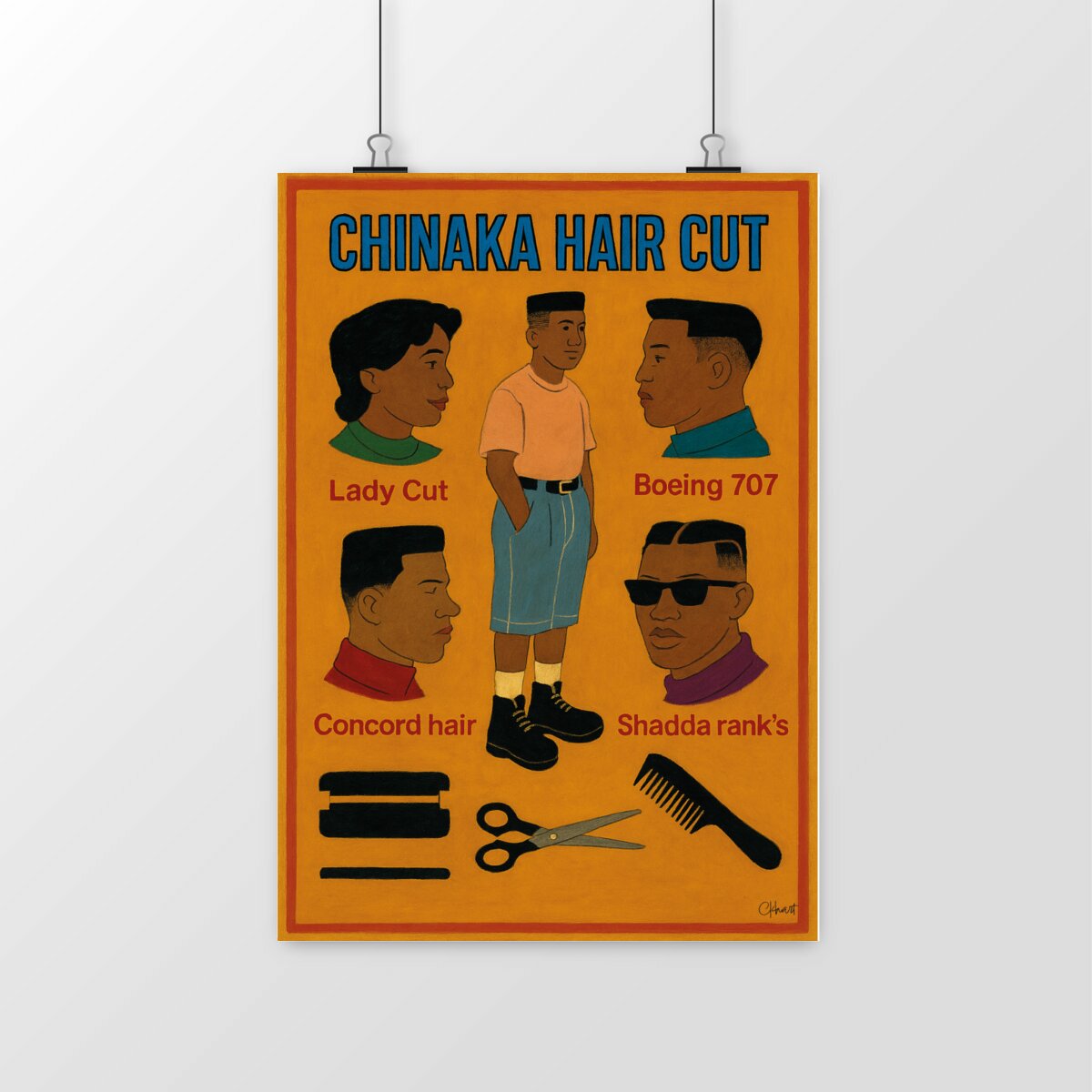 Image front Affiche Murale-Chez Abou coiffure