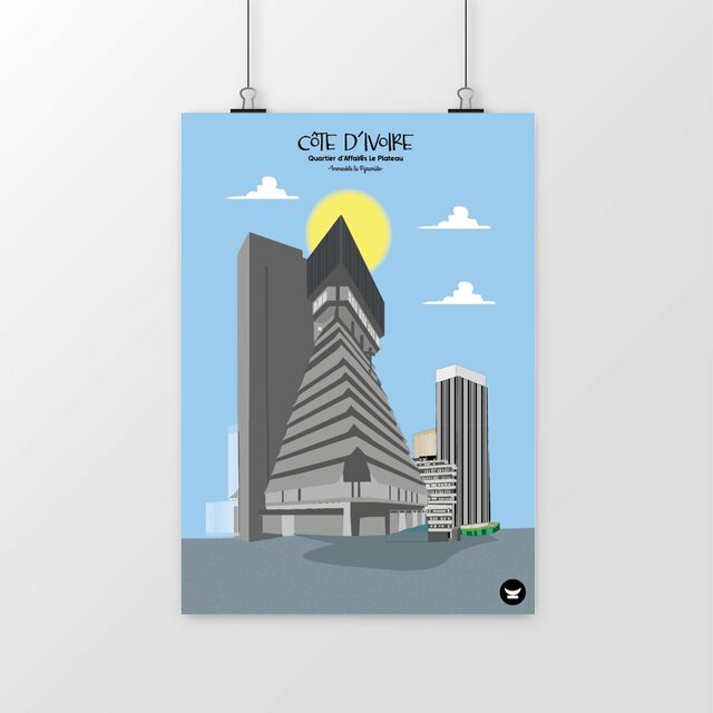 Image front Affiche Murale- Côte d'Ivoire-La pyramide