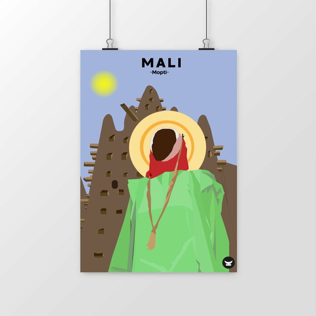 Image front Affiche Murale – Mali – Mopti 