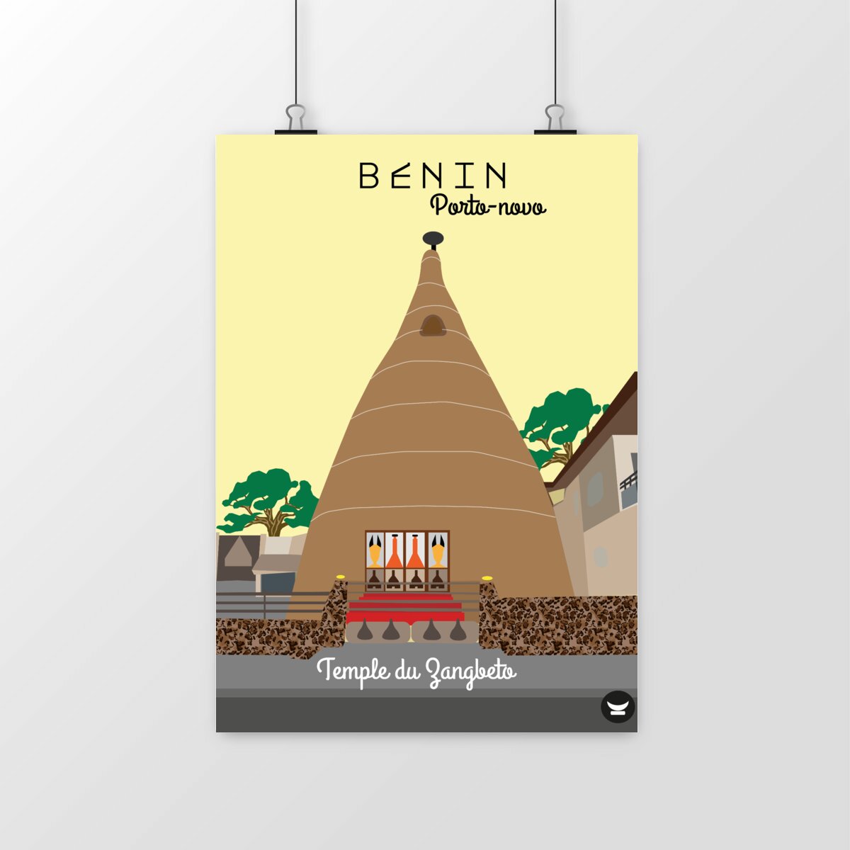 Image front Affiche Murale – Bénin – Porto Novo, Le Temple du Zamgbeto