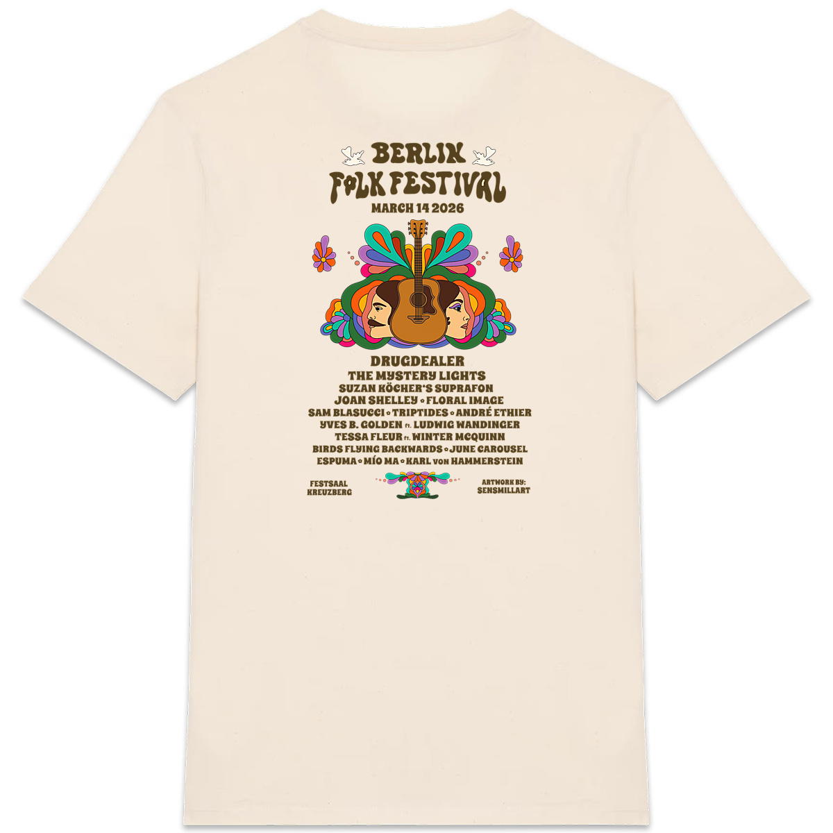 '26 Festival Shirt (Front & Back) - Heavyweight Organic Cotton - Image