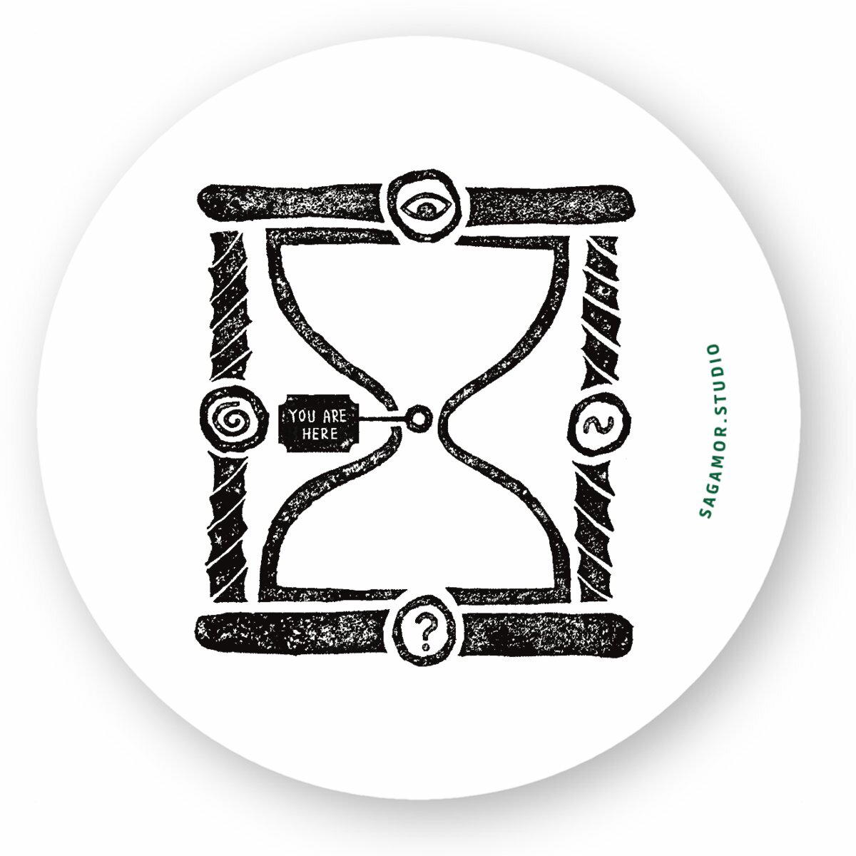 You Are Here - Round sticker