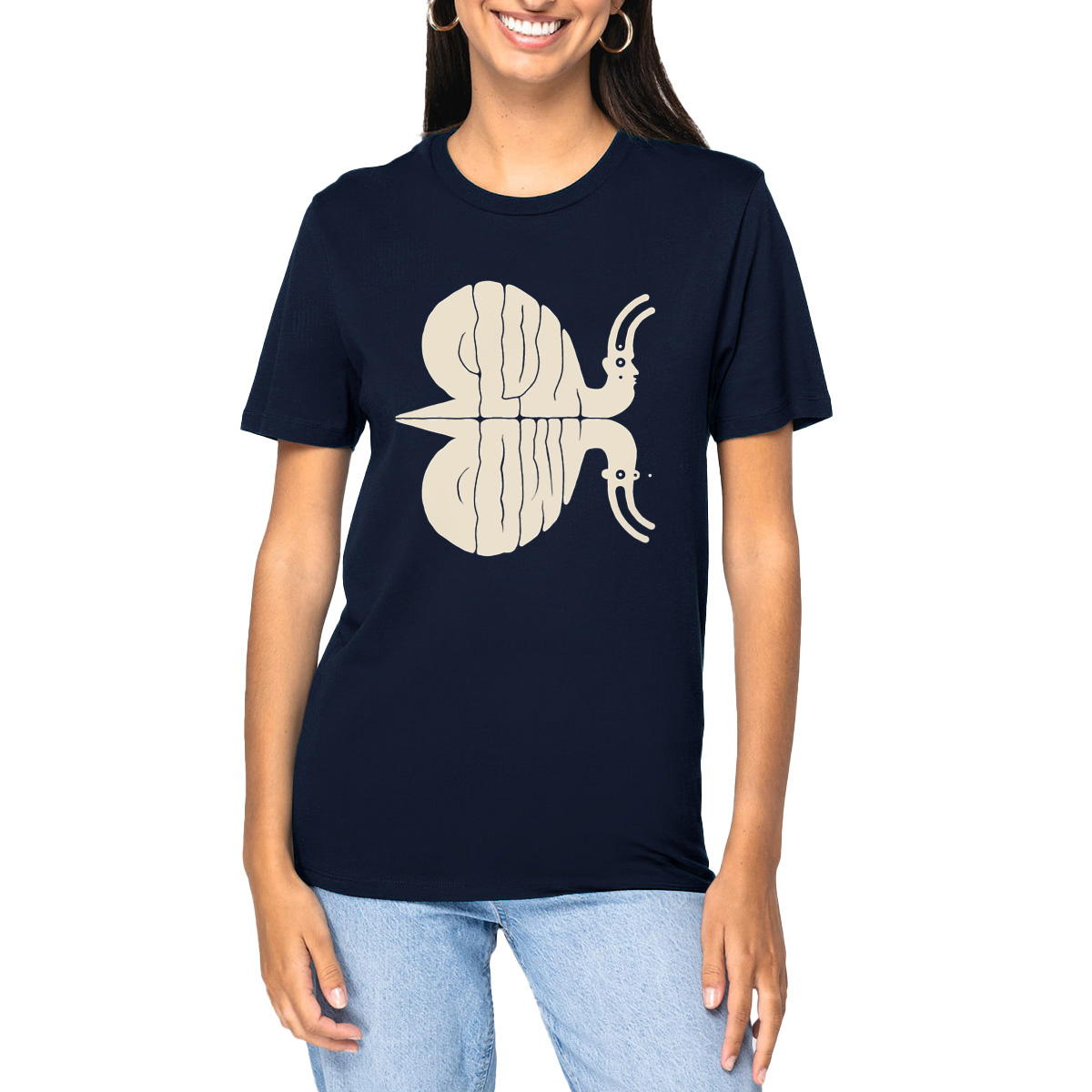 Mirrored Snail - Heavyweight Tee