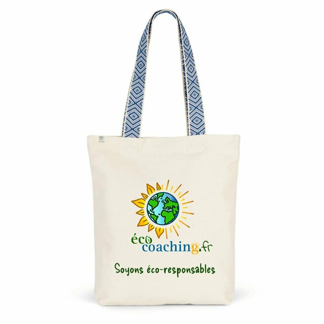 Image back Tote bag recyclé ECO COACHING "Soyons éco-responsables"