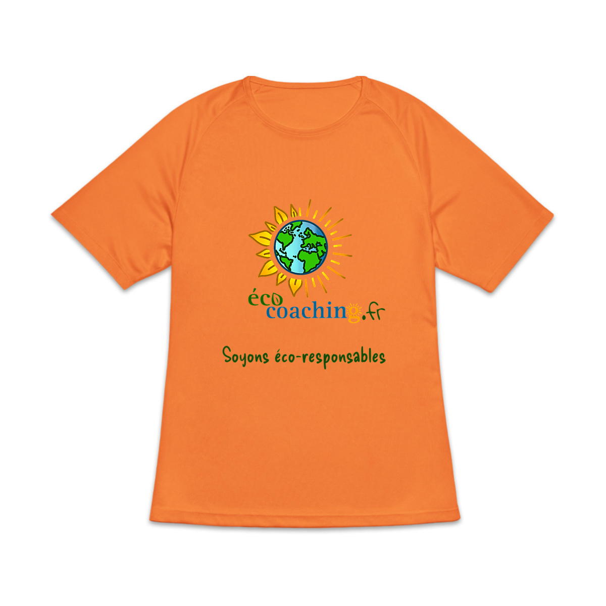 Image back T-shirt recyclé Femme ECO COACHING "Soyons éco-responsables"