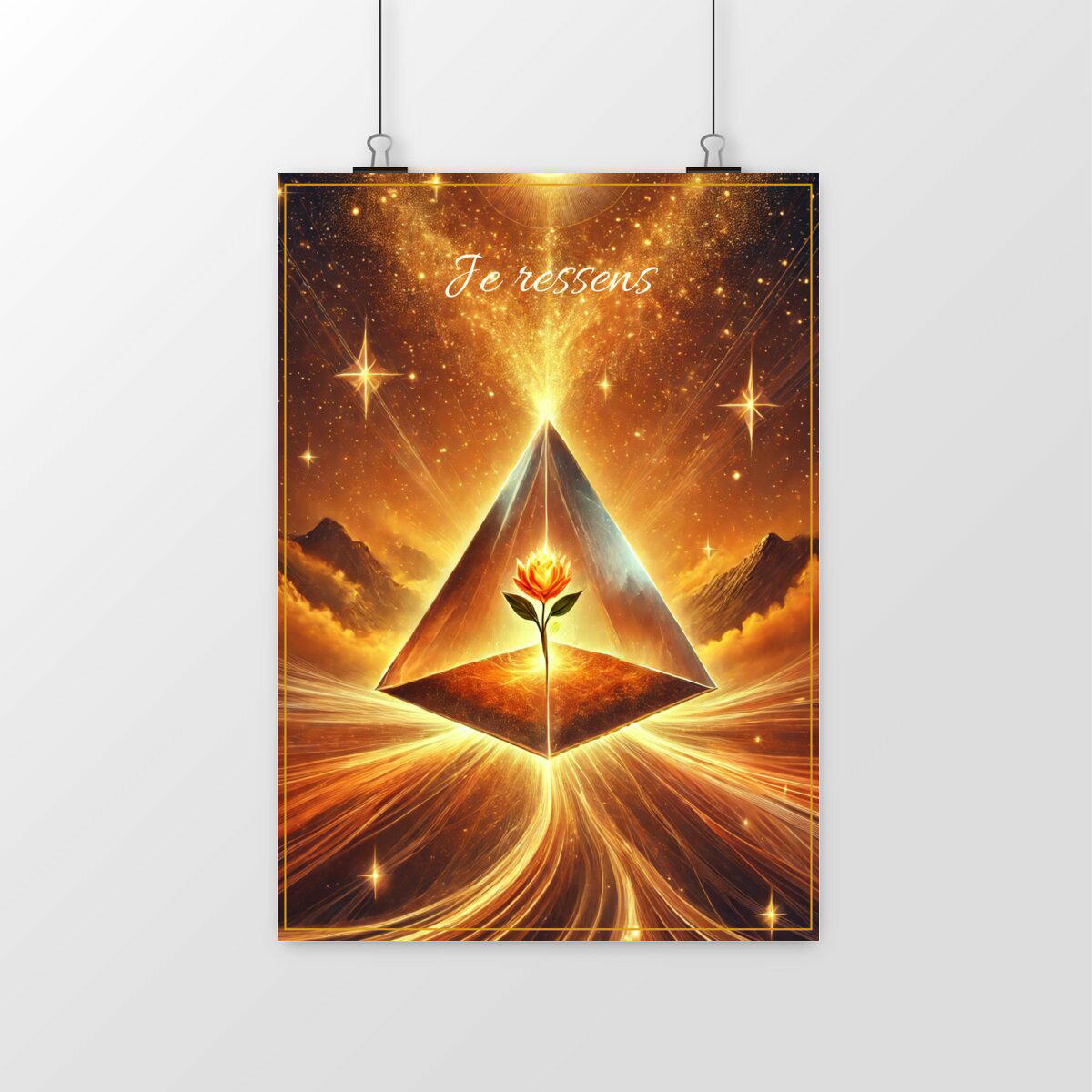 Image front 🟧 Affiche Chakra Sacré – La Flamme Créatrice