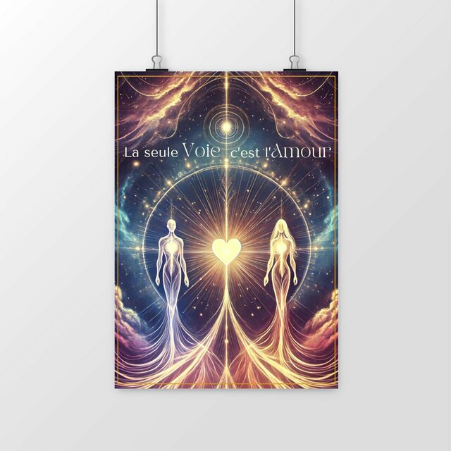 Image front Affiche spirituelle – "La seule Voie, c’est l’Amour" | Union & Énergie sacrée