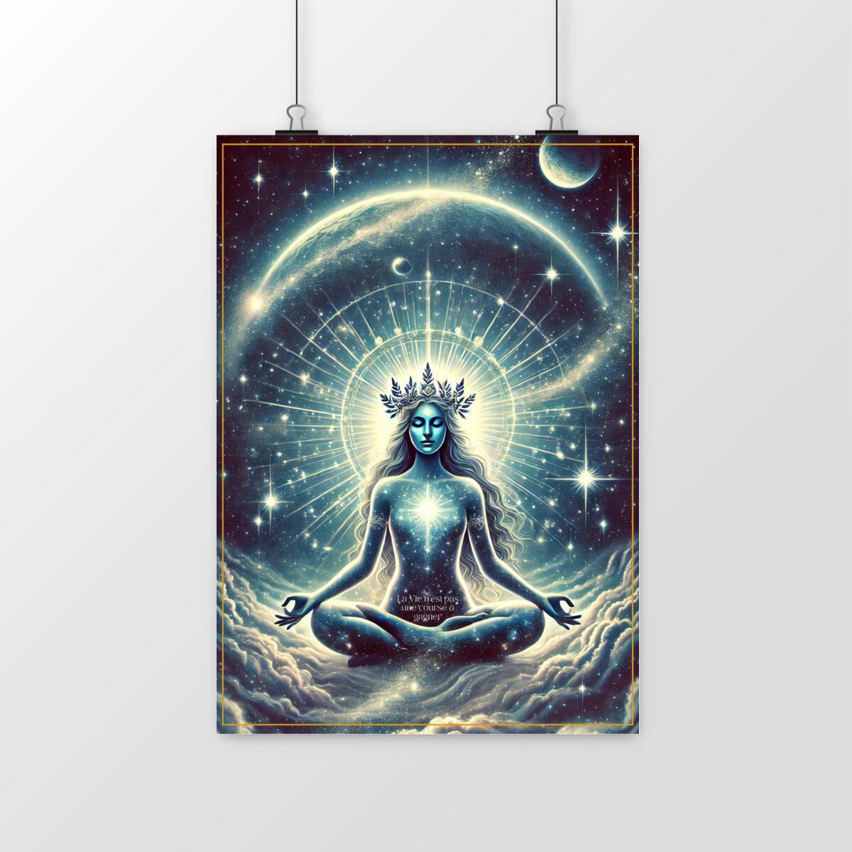 Image front Affiche spirituelle – "La Vie n’est pas une course à gagner" | Sérénité & Éveil