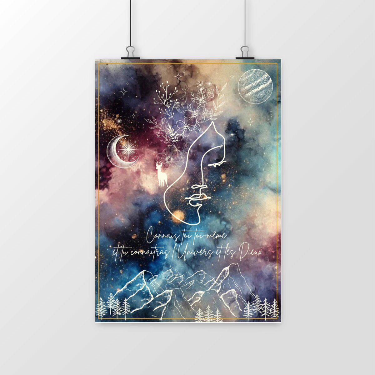 Image front 🌀 Connais-toi toi-même : Une affiche spirituelle inspirée de Socrate