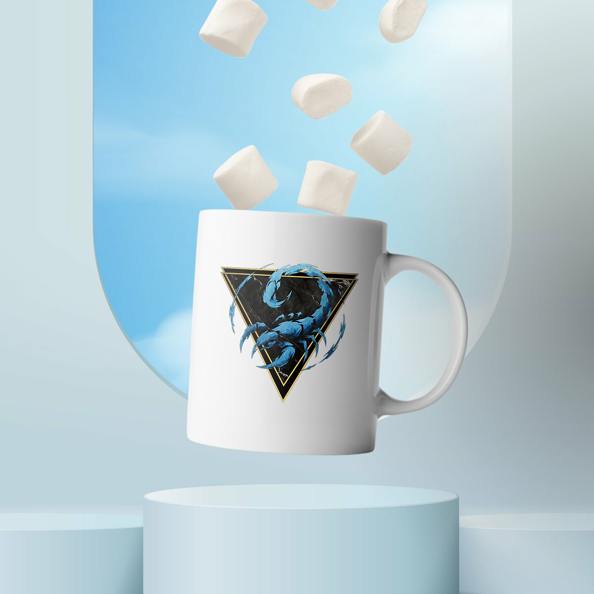 Image front Mug Céramique Scorpion - Tasse Signe Astrologie Eau Idée Cadeau Originale