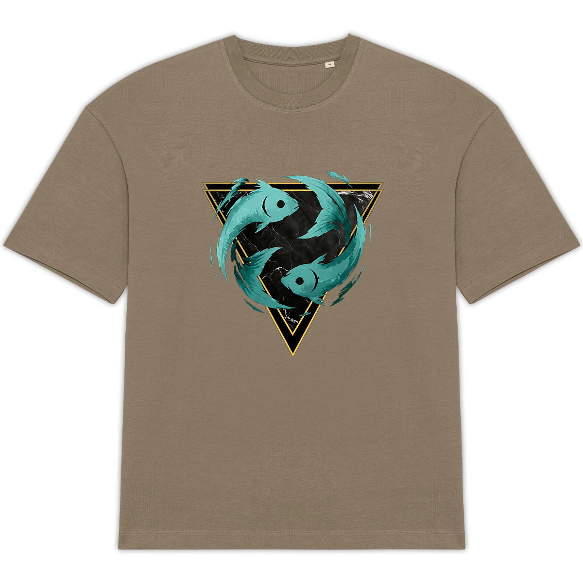 Image front T-shirt Unisexe Classique Poissons Coton Bio - Style Ethnique Élément Eau