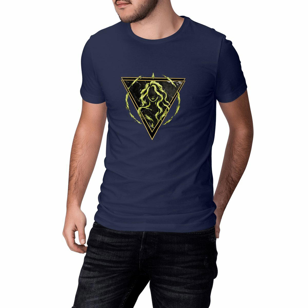 Image front T-shirt Unisexe Classique Vierge Coton Bio - Style Ethnique Élément Terre