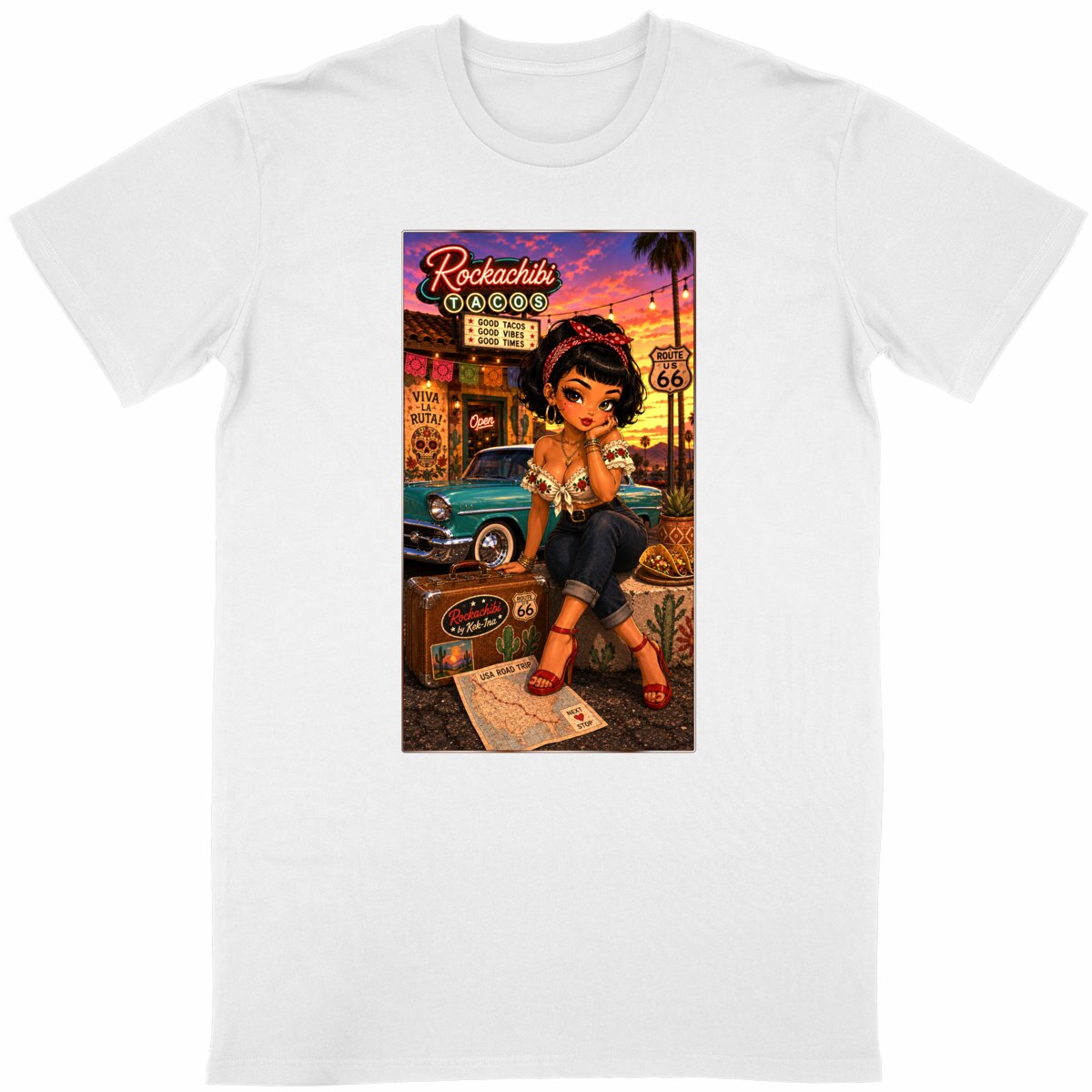 Image front Débardeur Homme Rockabilly Pénélopé - Rockachibi