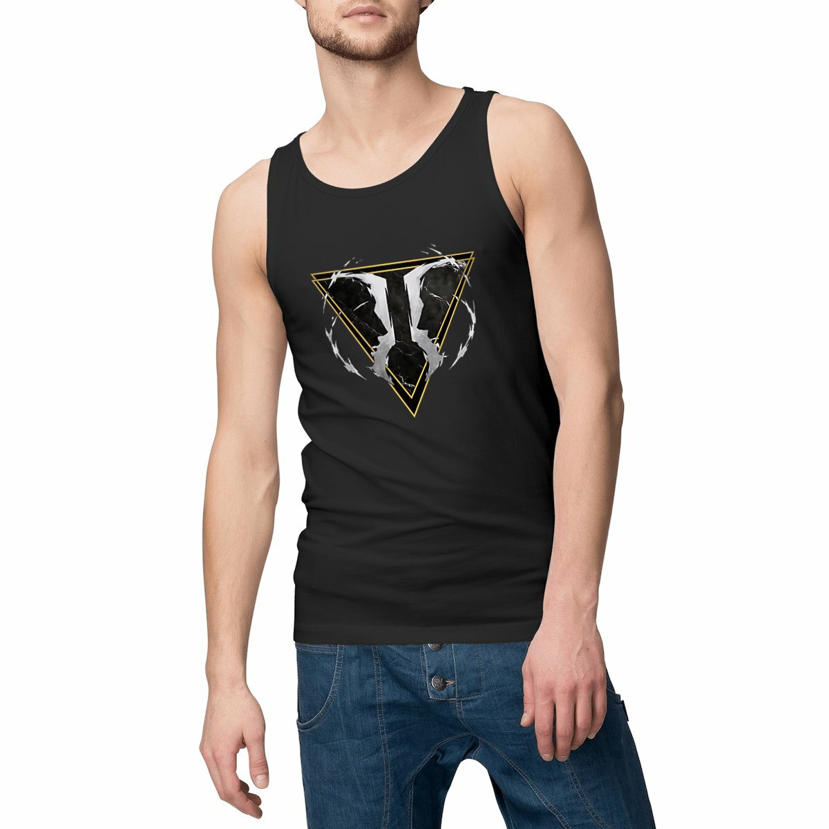 Image front T-shirt Homme Col V : Éveillez votre Gémeaux avec style