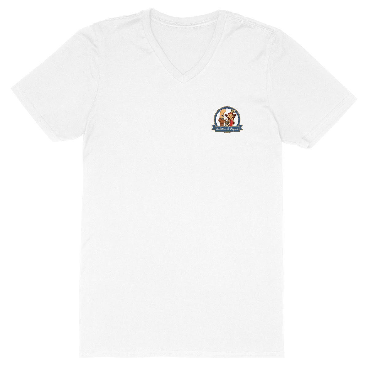 T-shirt homme col V" Kékette et Vagina dans les Alpes" - Image