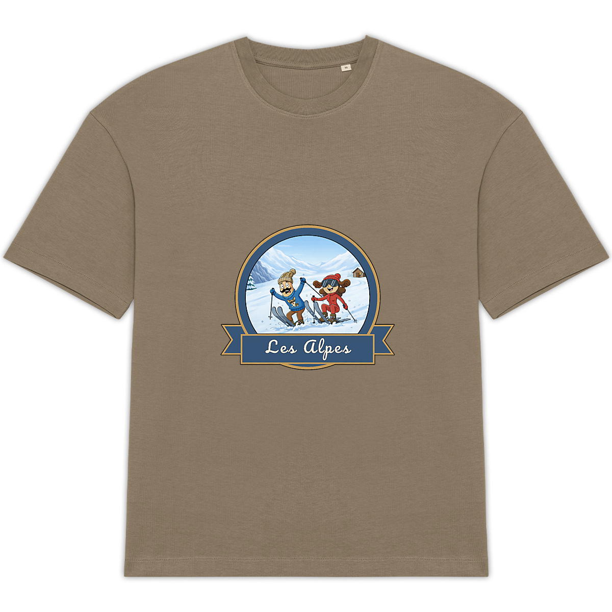 T-shirt Unisexe Oversized "Kékette et Vagina dans les Alpes"
