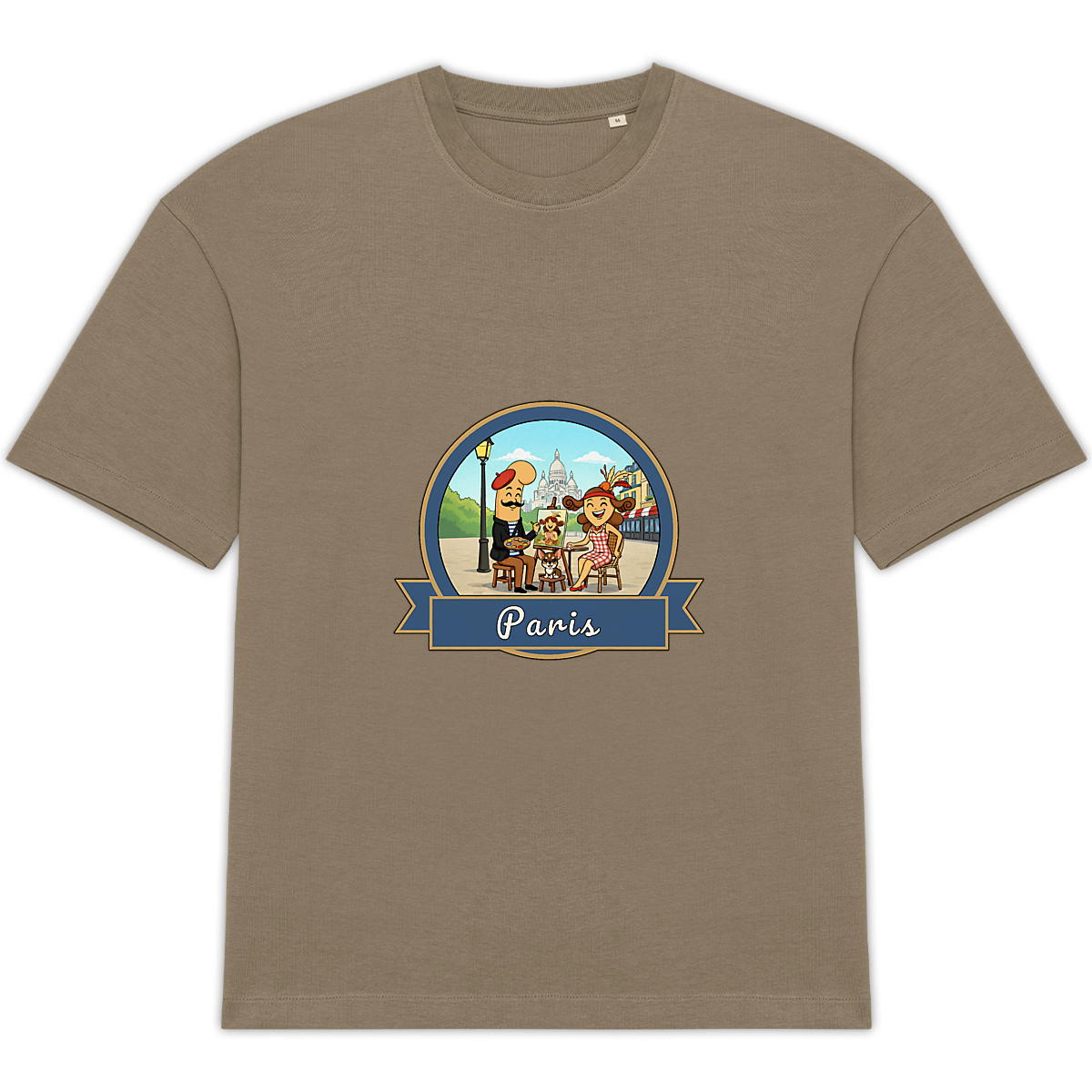 T-shirt Unisexe Oversized "Kékette et Vagina à Paris-Montmartre"