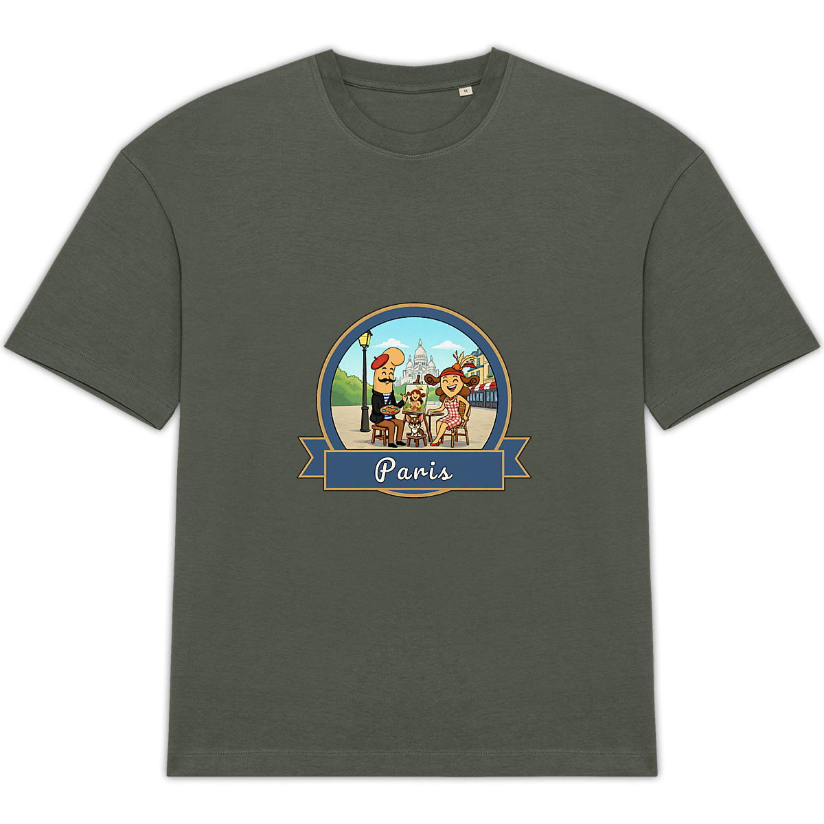 T-shirt Unisexe Oversized "Kékette et Vagina à Paris-Montmartre" - Image