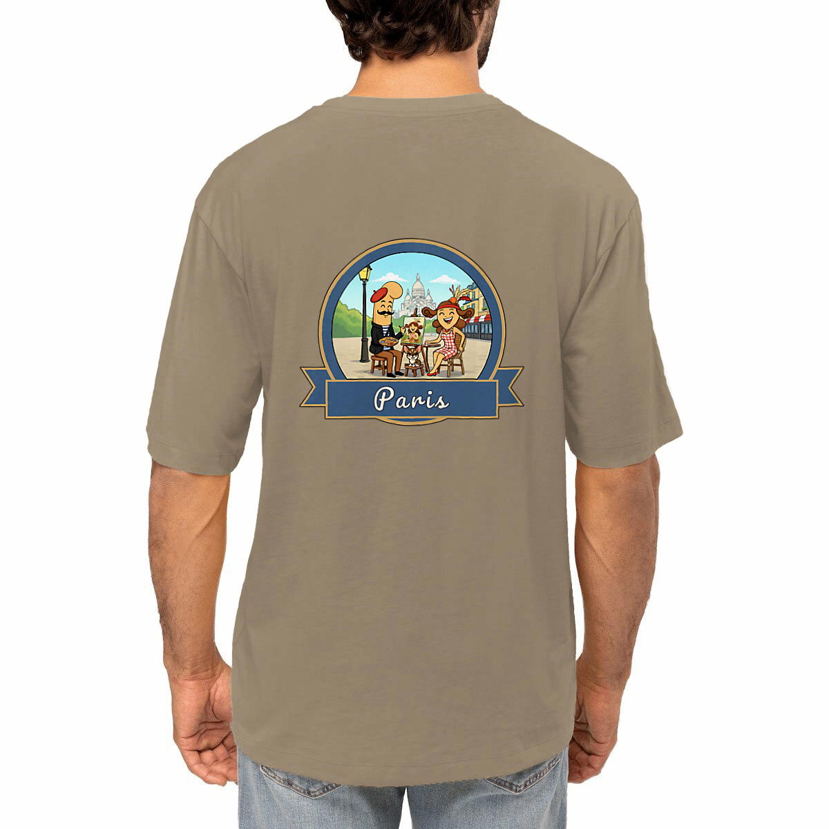 T-shirt Unisexe Oversized "Kékette et Vagina à Paris-Montmartre"