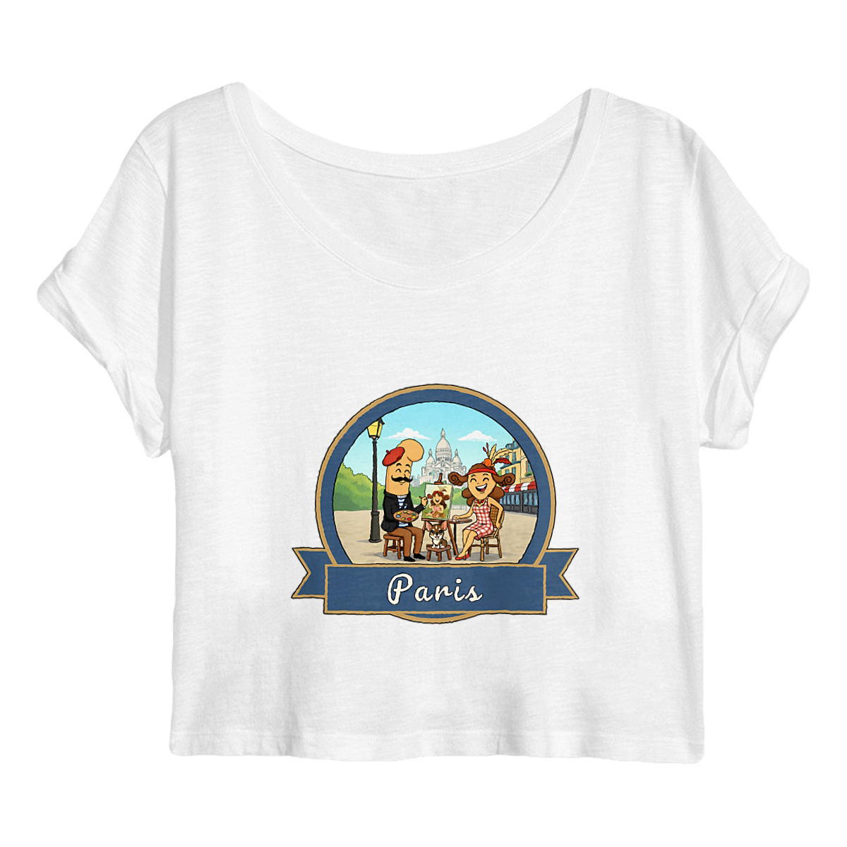 Crop top Femme "Kékette et Vagina Paris-Montmartre" - Image