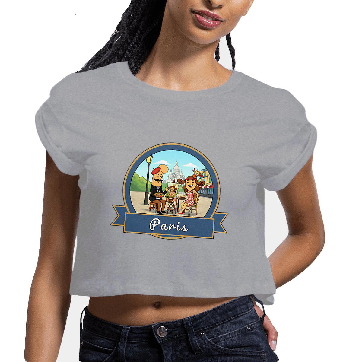 Crop top Femme "Kékette et Vagina Paris-Montmartre"