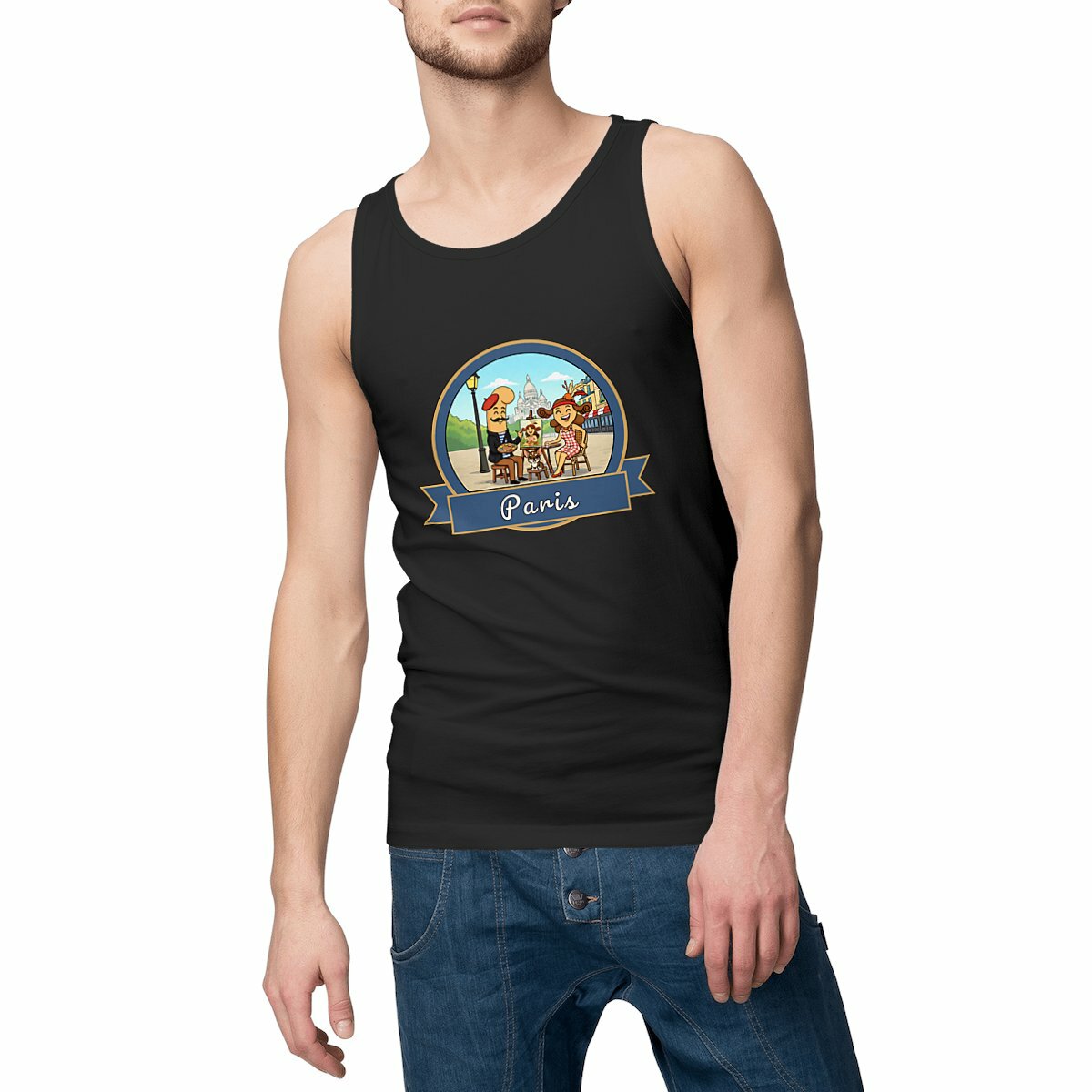 débardeur homme "Kékette et Vagina à Paris-Montmartre"