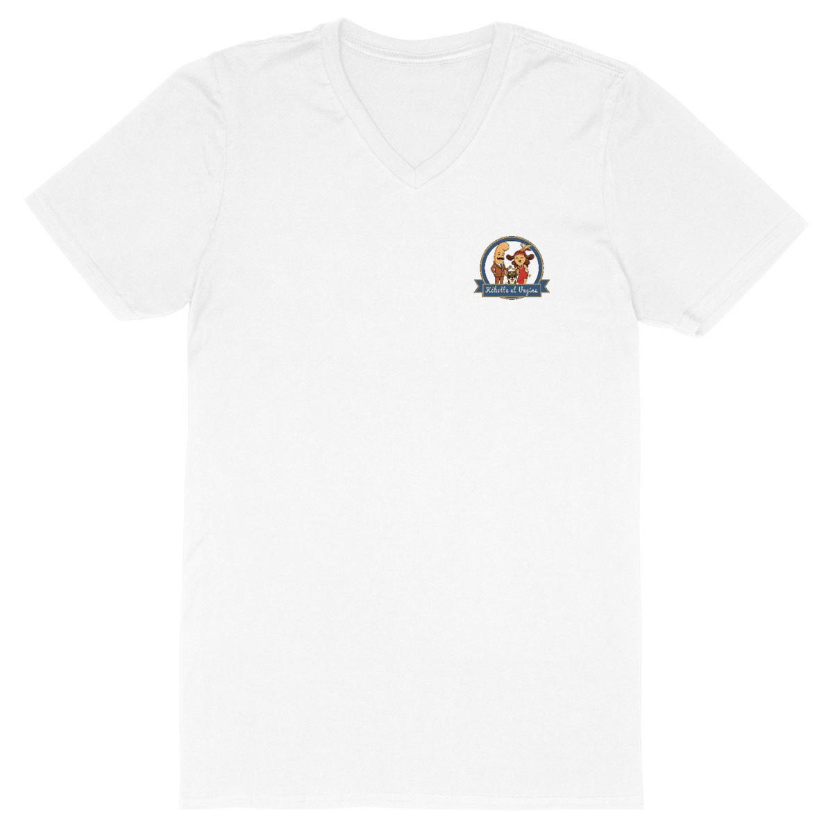 T-shirt homme col V "Kékette et Vagina en Dordogne" - Image