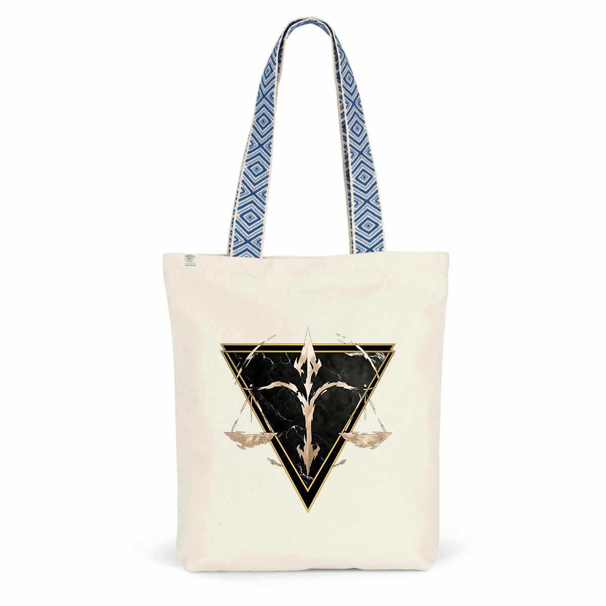 Image front Totebag Balance en Coton Bio - Sac en Toile Style Ethnique Élément Air