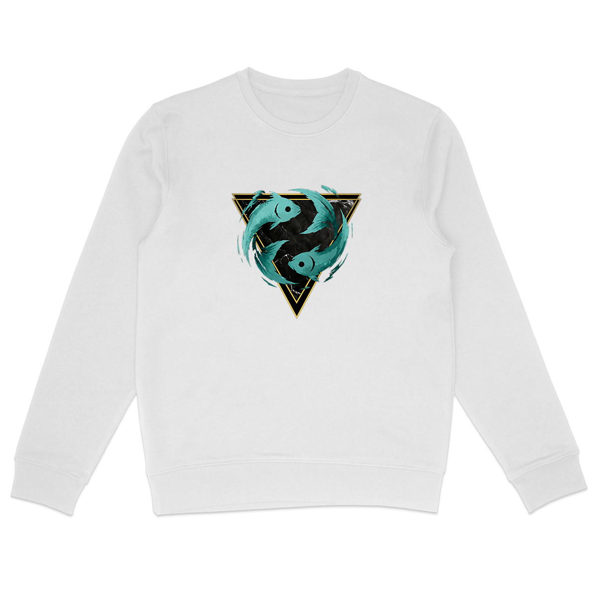 Image front T-shirt Unisexe Classique Poissons Coton Bio - Style Ethnique Élément Eau
