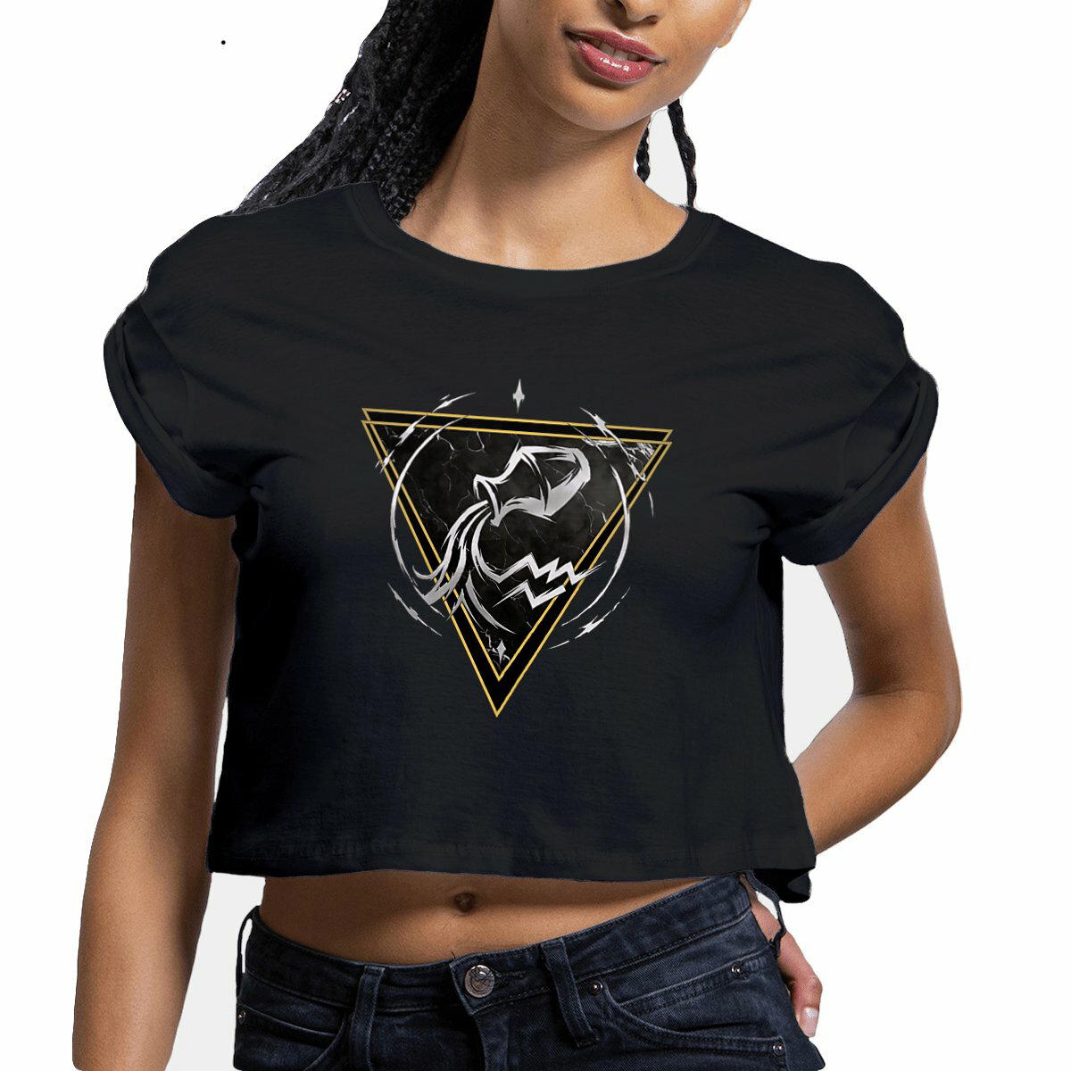 Image front Crop top Femme - Découvrez le Verseau avec Kek-Ina