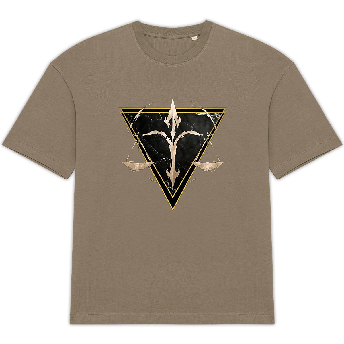 Image front T-shirt Oversized Unisexe Balance Coton Bio - Style Ethnique Élément Air